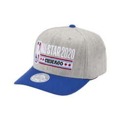 Czapka typu snapback Mitchell & Ness Heather Stars 110 Flex NBA All Star. Szare czapki męskie Mitchell & Ness, bez wzorów, retro. Za 238.00 zł.