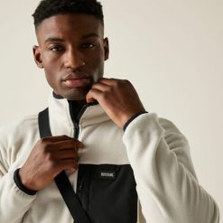 Frankie Half Zip Męski polar turystyczny. Białe bluzy z polaru męskie Regatta, m, bez wzorów, z polaru, sportowe, bez ramiączek, bez kaptura. Za 119.99 zł.