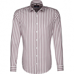 Koszula - Tailored fit - w kolorze bordowo-białym. Białe koszule męskie Seidensticker, w paski, z bawełny, z klasycznym kołnierzykiem. W wyprzedaży za 104.95 zł.