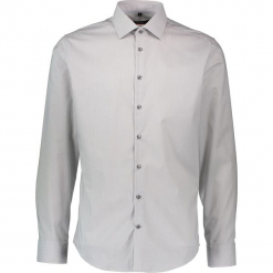 Koszula - Slim fit - w kolorze białym. Szare koszule męskie Seidensticker, w paski, z bawełny, z klasycznym kołnierzykiem. W wyprzedaży za 90.95 zł.