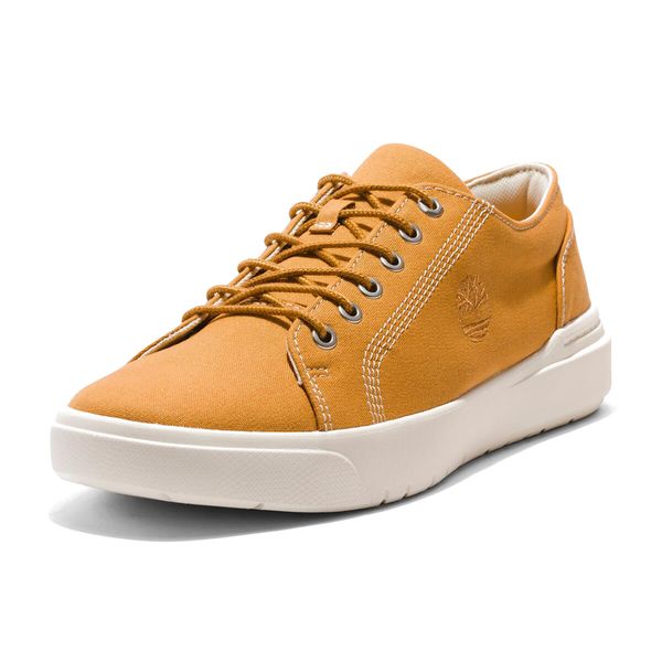 Buty męskie Timberland Seneca Bay Canvas Ox. Brązowe buty sportowe na co dzień męskie Timberland, m, bez wzorów, bez ramiączek, bez kaptura. Za 379.99 zł.