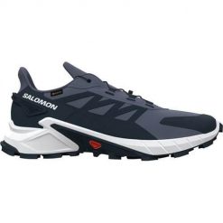 Buty do biegania męskie Salomon Supercross 4 Gtx. Szare buty do biegania męskie Salomon, bez wzorów, z materiału, bez zapięcia, do biegania. Za 803.00 zł.