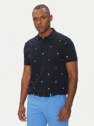 Tommy Hilfiger Polo Critter MW0MW39044 Granatowy Regular Fit. Niebieskie koszulki polo męskie Tommy Hilfiger, l, bez wzorów, z bawełny, bez kołnierzyka, bez ramiączek. Za 279.99 zł.
