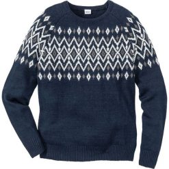 Sweter Regular Fit bonprix ciemnoniebieski. Swetry męskie marki bonprix. Za 89.99 zł.