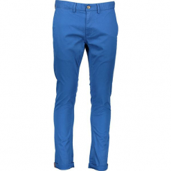 Spodnie chino - Skinny fit - w kolorze niebieskim. Niebieskie eleganckie spodnie męskie Ben Sherman, z aplikacjami, z materiału. W wyprzedaży za 173.95 zł.