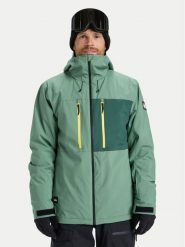 Quiksilver Kurtka snowboardowa Sycamore Solid 20K EQYTJ03502 Zielony Modern Fit. Zielone kurtki narciarskie i snowboardowe męskie Quiksilver, na zimę, m, bez wzorów, z syntetyku, bez kaptura, narciarskie. Za 509.99 zł.