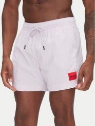 HUGO Szorty kąpielowe Dominica 50493450 Fioletowy Regular Fit. Fioletowe kąpielówki męskie Hugo, bez wzorów, z syntetyku. Za 149.99 zł.