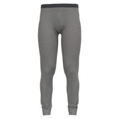 Legginsy męskie Odlo BL BOTTOM long MERINO. Szare legginsy męskie Odlo, l, bez wzorów, z wełny, trekkingowe. W wyprzedaży za 230.00 zł.