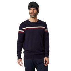 Bluza Helly Hansen carv knitted. Niebieskie bluzy nierozpinane męskie Helly Hansen, xl, bez wzorów, sportowe, bez ramiączek, bez kaptura. W wyprzedaży za 675.00 zł.