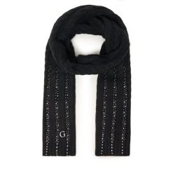 Szalik Guess. Czarne szaliki męskie Guess, z aplikacjami. Za 289.99 zł.