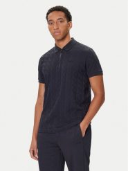 BOSS Polo Mirror QZ 50548653 Granatowy Relaxed Fit. Niebieskie koszulki polo męskie Boss, l, bez wzorów, z bawełny, bez kołnierzyka, bez ramiączek. Za 619.99 zł.
