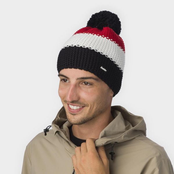 Czapka Eisbar Star Pompon MÜ. Czerwone czapki męskie Eisbar, bez wzorów, z wełny, retro. Za 229.90 zł.