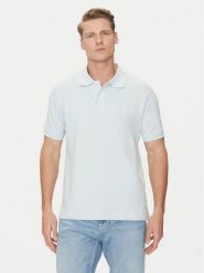 Guess Jeans Polo M4BP29 KCJV1 Błękitny Regular Fit. Niebieskie koszulki polo męskie Guess Jeans, m, z aplikacjami, z bawełny, bez kołnierzyka, bez ramiączek. Za 139.99 zł.