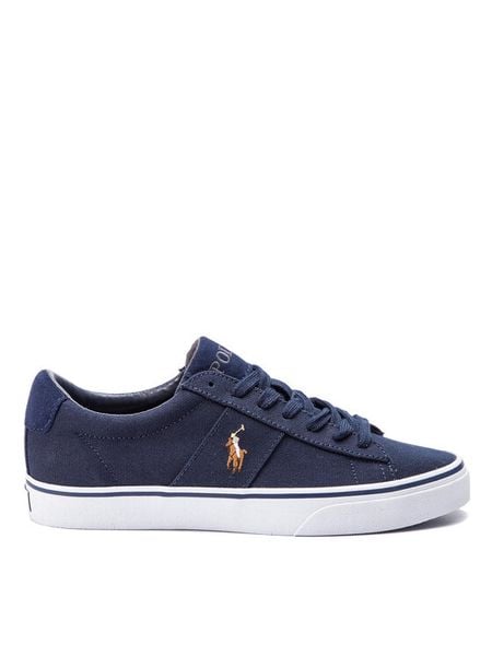 Polo Ralph Lauren Tenisówki Sayer 816749369002 Granatowy. Niebieskie trampki męskie Polo Ralph Lauren, bez wzorów, z materiału, bez zapięcia. Za 259.99 zł.