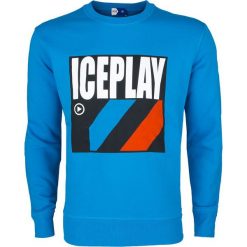 Bluza ICE PLAY. Niebieskie bluzy nierozpinane męskie Ice Play, m, bez wzorów, z jeansu, bez ramiączek, bez kaptura. Za 199.00 zł.