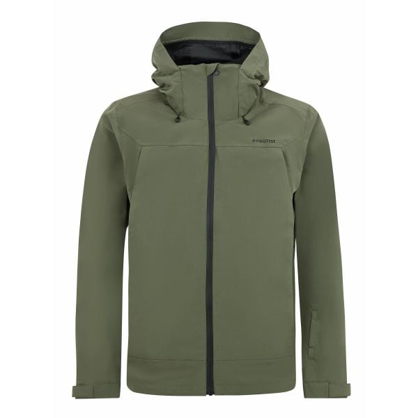 Kurtka wodoodporna Protest PRTWOODGATE. Zielone kurtki męskie Protest, m, bez wzorów, bez ramiączek, bez kaptura. Za 851.50 zł.