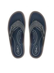 Clarks Japonki Wesley Sun 26181916 Granatowy. Niebieskie klapki i japonki męskie Clarks, bez wzorów, ze skóry. Za 259.99 zł.