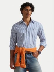 Polo Ralph Lauren Koszula 710B15595008 Niebieski Custom Fit. Niebieskie koszule męskie Polo Ralph Lauren, l, bez wzorów, z bawełny, bez kołnierzyka, bez ramiączek. Za 689.99 zł.