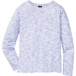 Shirt melanżowy, długi rękaw Regular Fit bonprix biało-ciemnoniebieski melanż. Koszulki męskie z długim rękawem marki bonprix. Za 44.99 zł.