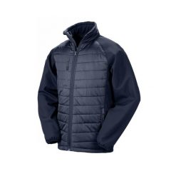 Kurtka puchowa z recyklingu Result Softshell Black Compass Softshell. Niebieskie kurtki męskie RESULT, m, bez wzorów, z puchu, bez ramiączek, bez kaptura. Za 233.00 zł.