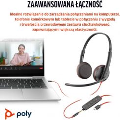 Blackwire 3225 Stereo USB-C. Słuchawki bluetooth HP. Za 187.85 zł.