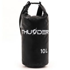 Worek wodoodporny, torba wodoszczelna, plecak turystyczny na deskę SUP 10L. Czarne plecaki męskie THUNDER, bez wzorów. Za 30.00 zł.