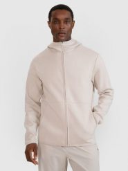 4F Bluza dresowa rozpinana z kapturem męska - beżowa 3XL. Brązowe bluzy rozpinane męskie 4f, m, bez wzorów, z dresówki, eleganckie, bez ramiączek, z kapturem. W wyprzedaży za 129.99 zł.