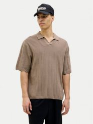 Jack & Jones Sweter Varenna 12272578 Beżowy Relaxed Fit. Brązowe kardigany męskie Jack & Jones, m, bez wzorów, z bawełny, bez ramiączek. Za 99.99 zł.