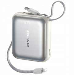 Powerbank Awei Powerbank AS-181 10000mAh 35W USB-C + kable Lightning / USB-C srebrny. Szare powerbanki Awei. Za 119.10 zł.