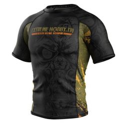 Koszulka Męska Rashguard MMA na Siłownię EXTREME HOBBY DBD. Czarne bielizna termoaktywna męska EXTREME HOBBY, m, bez wzorów, z bawełny, bez ramiączek, do biegania. Za 199.00 zł.