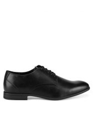 Lanetti Półbuty MYL8507-6 Czarny. Czarne eleganckie półbuty męskie Lanetti, z materiału, wizytowe, bez obcasa, bez zapięcia. Za 119.99 zł.