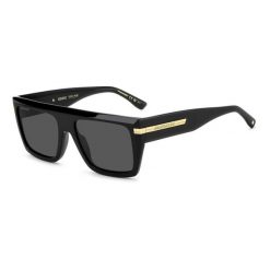 Okulary przeciwsłoneczne męskie DSQUARED2 D2 0177/S 807 IR, rozmiar 56 mm. Czarne okulary przeciwsłoneczne męskie DSQUARED, bez wzorów, sportowe. W wyprzedaży za 1,131.30 zł.
