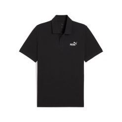 Męska koszulka polo Essentials z logo No. 1 z piki PUMA Black. Czarne koszulki polo męskie Puma, m, bez wzorów, prążkowane, bez kołnierzyka, bez ramiączek. Za 149.00 zł.