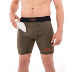 Szorty kompresyjne Metal Boxe. Zielone szorty sportowe męskie METAL BOXE, bez wzorów, sportowe. Za 210.00 zł.