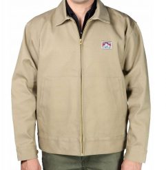 Kurtka Ben Davis Eisenhower Khaki. Brązowe kurtki męskie Dickies, m, bez wzorów, bez ramiączek, bez kaptura. Za 454.26 zł.