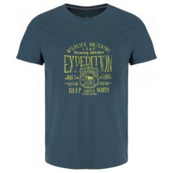 Loap Koszulka Męska Betar Niebieski Xl. Niebieskie t-shirty sportowe męskie Loap, z nadrukiem, z bawełny, klasyczne, z krótkim rękawem. Za 65.00 zł.