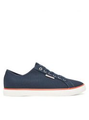 Calvin Klein Jeans Tenisówki Ess Vulc Low Mg Cv YM0YM01301 Granatowy. Niebieskie trampki męskie Calvin Klein Jeans, bez wzorów, z jeansu, bez zapięcia. Za 189.99 zł.