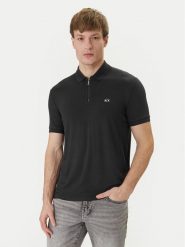 Armani Exchange Polo XM002372 AF21936 UB101 Granatowy Regular Fit. Niebieskie koszulki polo męskie Armani Exchange, m, bez wzorów, z wiskozy, bez kołnierzyka, bez ramiączek. Za 389.99 zł.