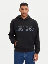 HUGO Bluza Nogudi 50549151 Czarny Regular Fit. Czarne bluzy nierozpinane męskie Hugo, m, bez wzorów, z bawełny, bez ramiączek, bez kaptura. Za 479.99 zł.