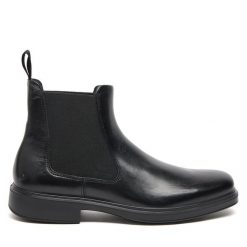 Sztyblety ECCO. Czarne sztyblety męskie ecco, bez obcasa, bez zapięcia. Za 589.99 zł.