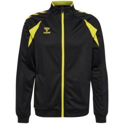 Kurtka z dresu Hummel Core 2.0. Czarne kurtki męskie HUMMEL, bez wzorów, z dresówki, sportowe, bez ramiączek, bez kaptura. Za 223.50 zł.