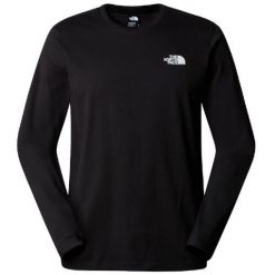 Bluza turystyczna męska The North Face M L/S Simple Dome Tee. Czarne koszulki męskie z długim rękawem The North Face, l, bez wzorów, sportowe, bez kołnierzyka, bez ramiączek. Za 139.00 zł.