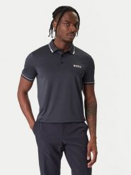 BOSS Polo Paul Pro 50506203 Granatowy Slim Fit. Niebieskie koszulki polo męskie Boss, m, bez wzorów, z syntetyku, bez kołnierzyka, bez ramiączek. Za 499.99 zł.