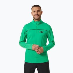Bluza żeglarska męska Helly Hansen Hp 1/2 Zip Pullover. Zielone bluzy nierozpinane męskie Helly Hansen, m, bez wzorów, sportowe, bez ramiączek, bez kaptura. Za 342.50 zł.