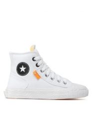 Converse Trampki Chuck Taylor Alt Star Hi A00423C Biały. Białe trampki męskie Converse, bez wzorów, z materiału, retro, bez zapięcia. Za 379.99 zł.