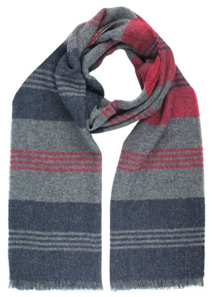 Wełniany Szalik Męski - V. Fraas - Kolorowy w Paski. Szaliki męskie V. Fraas, na zimę, bez wzorów, z materiału, eleganckie. Za 129.00 zł.