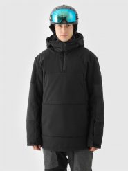 4F Kurtka snowboardowa membrana 8000 męska - czarna XXL. Czarne kurtki narciarskie i snowboardowe męskie 4f, na zimę, m, bez wzorów, z dzianiny, z kapturem, narciarskie. W wyprzedaży za 299.99 zł.