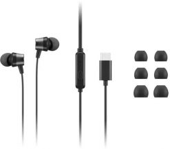 Słuchawki Lenovo Lenovo | USB-C su laidu In-Ear Ausinės (su inline control) | 4XD1J77351 | su laidu | Juodas. Słuchawki douszne Lenovo. Za 128.38 zł.