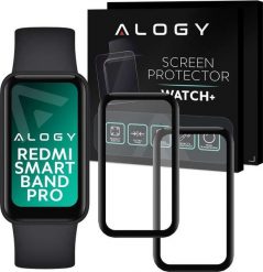Alogy Alogy 2x Szkło na smartwatch elastyczne 3D do Xiaomi Redmi Smart Band Pro Black uniwersalny. Czarne zegarki smartwatch Alogy. Za 26.89 zł.