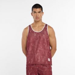 Koszulka męska New Balance MT53609MHB – bordowa. Czerwone t-shirty sportowe męskie New Balance, m, bez wzorów, z dresówki, sportowe, bez ramiączek. Za 249.99 zł.